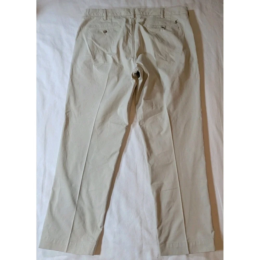 Polo Ralph Lauren The Polo Chino Pants Mens 40x30 Khaki Stretch Straight Fit